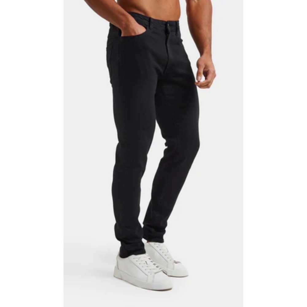 Tailored Athlete Mens Essential Trousers Black Athletic Fit Stretch Pants 34x30‎